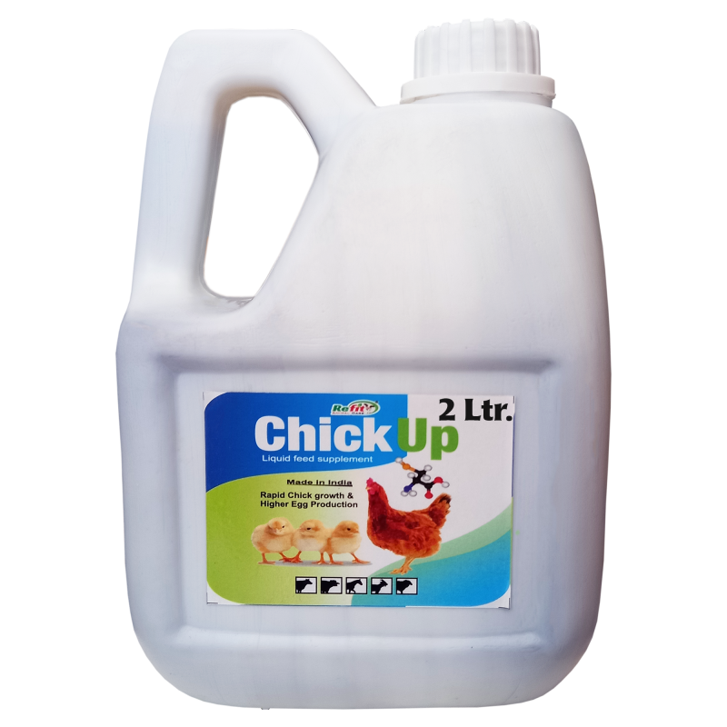 Chicken Feed | Chicks Feed | Chick Food Fast Growth Supplement | Pre Starter & Multivitamin for Chicks | Growth Booster & Promoter | Chicken Supplement for Poultry, 2 LTR, Chick Up